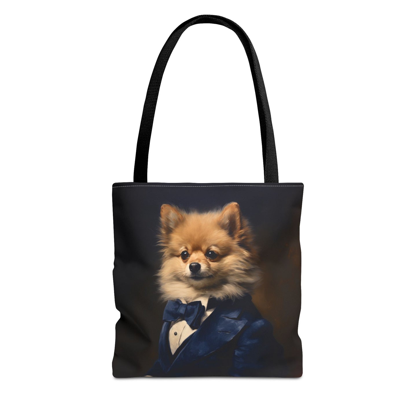 Regal Pomeranian Canvas Tote Bag – Elegant Design for Dog Lovers