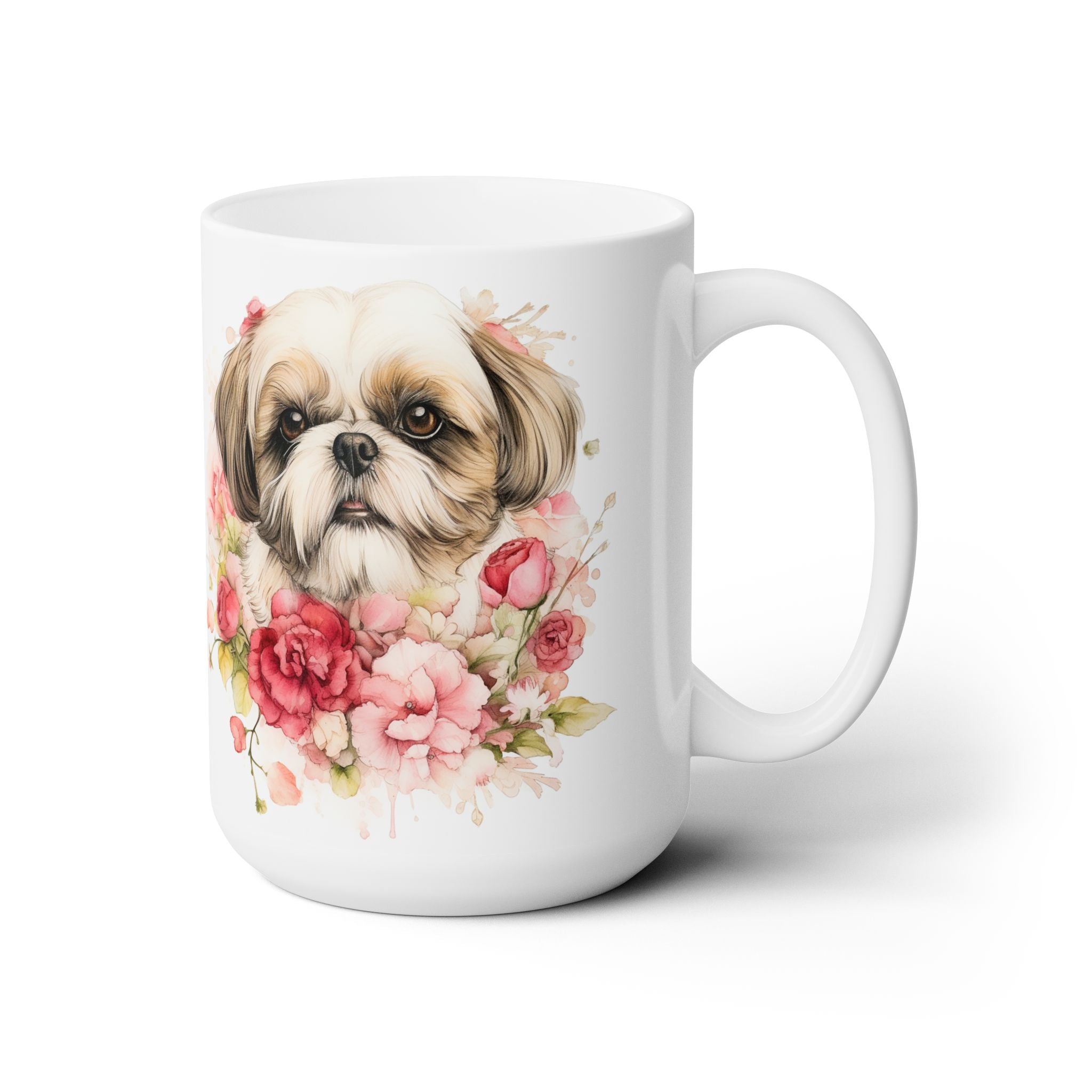 Shih Tzu Dreams Mug – Floral Dog Lover Coffee Cup