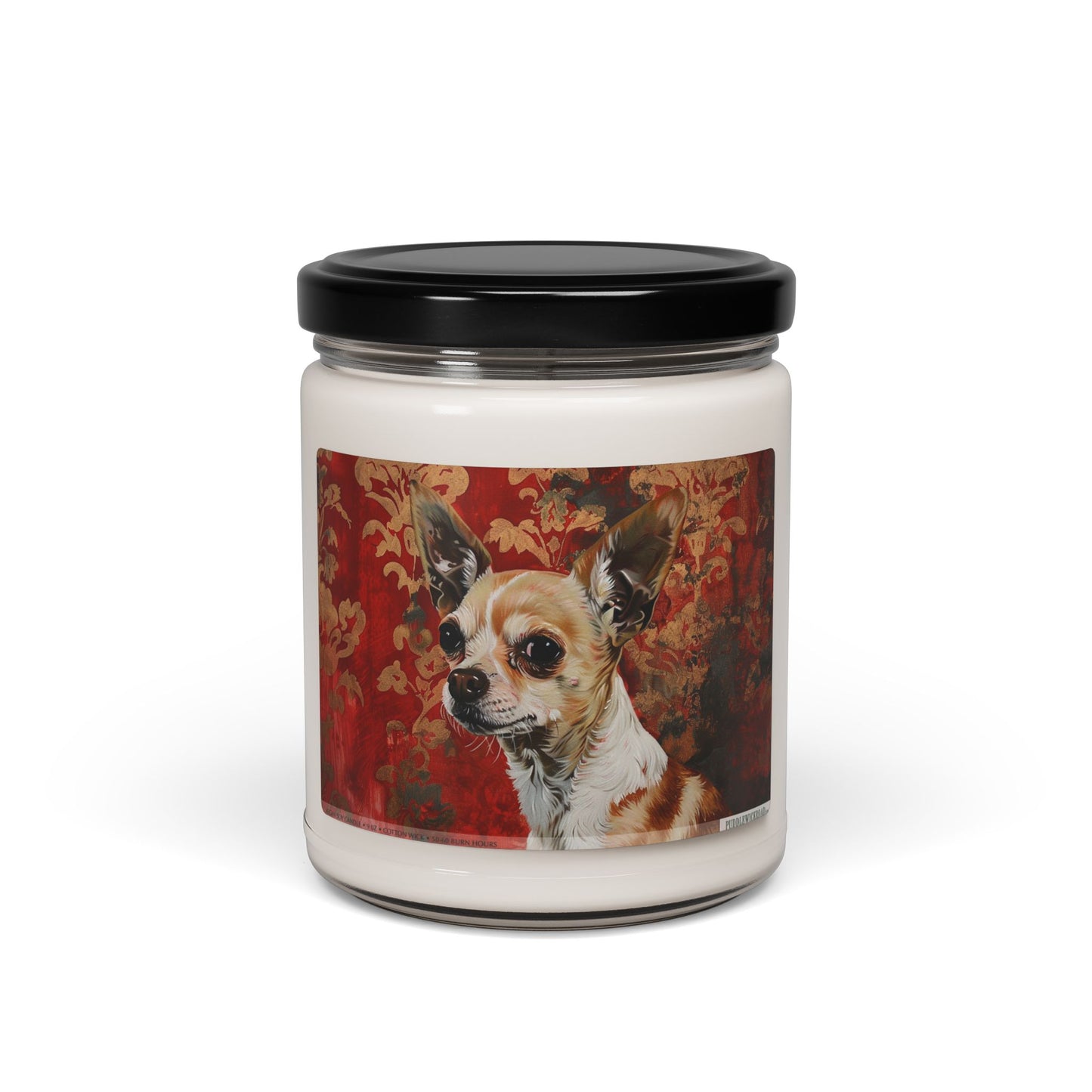 Charming Chihuahua Candle – Vintage Art Soy Gift for Dog Lovers