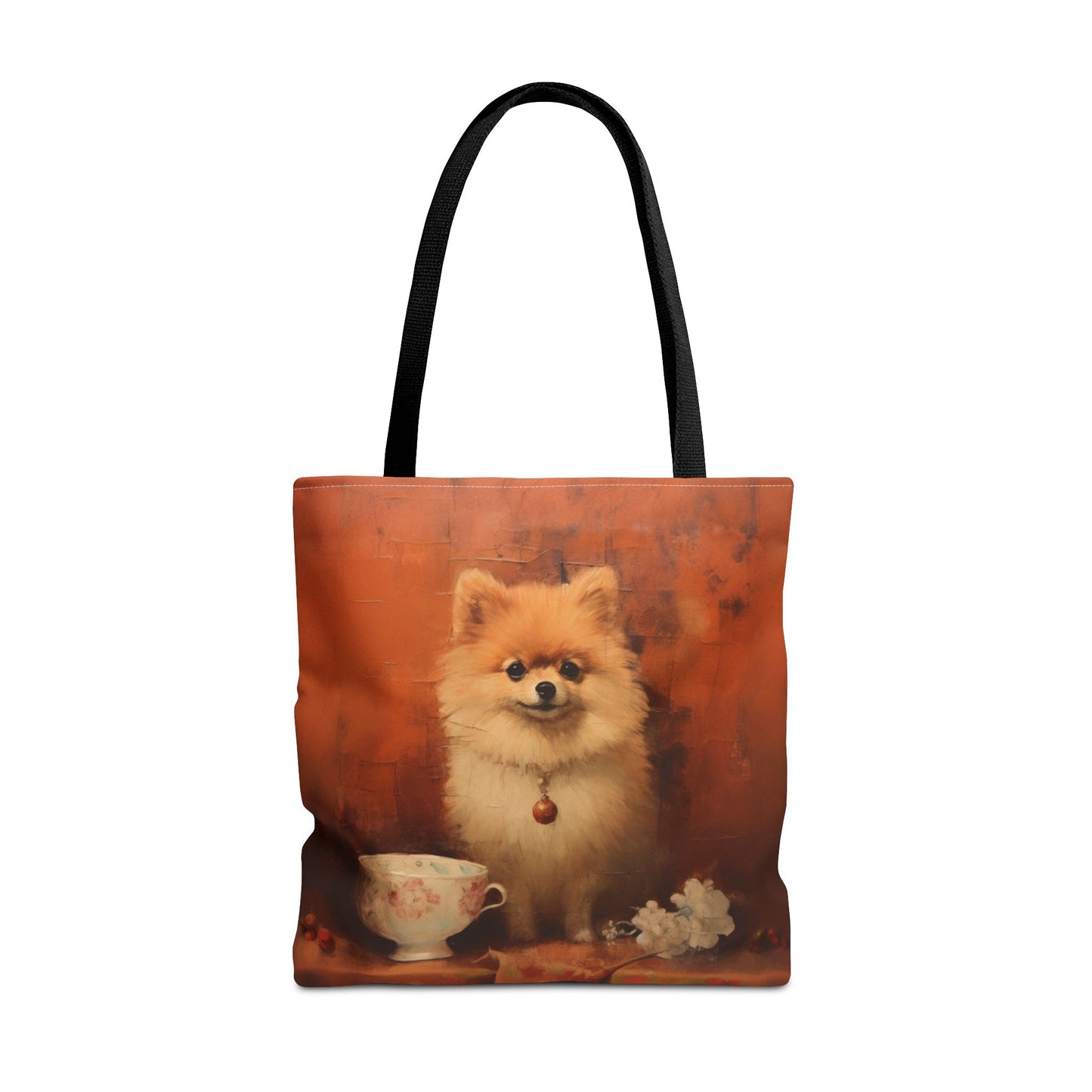 Pomeranian Elegance Tote Bag, Eco-Friendly Canvas with Artistic Charm