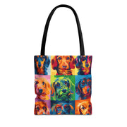 Colorful Dachshund Pop Art Tote Bag – Stylish, Reusable, and Fun