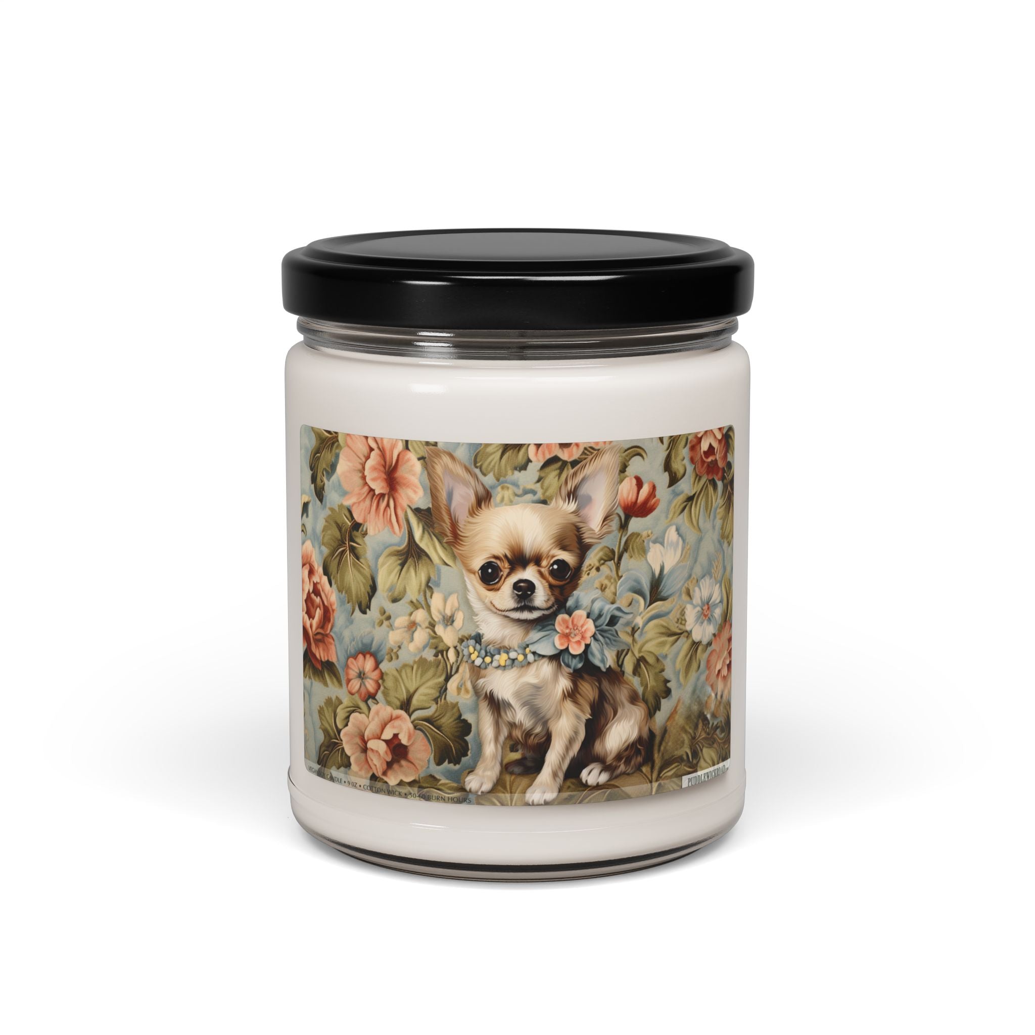 Charming Chihuahua Floral Candle Gift for Dog Lovers