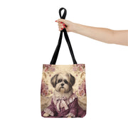 Regal Shih Tzu Victorian Canvas Tote Bag, Dog Lover's Gift Idea