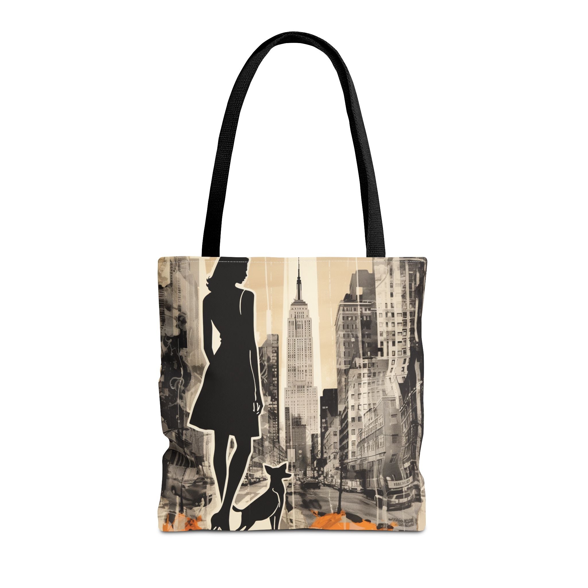 City Vibes Dog Lover Tote Bag – Modern Art Eco-Friendly Canvas