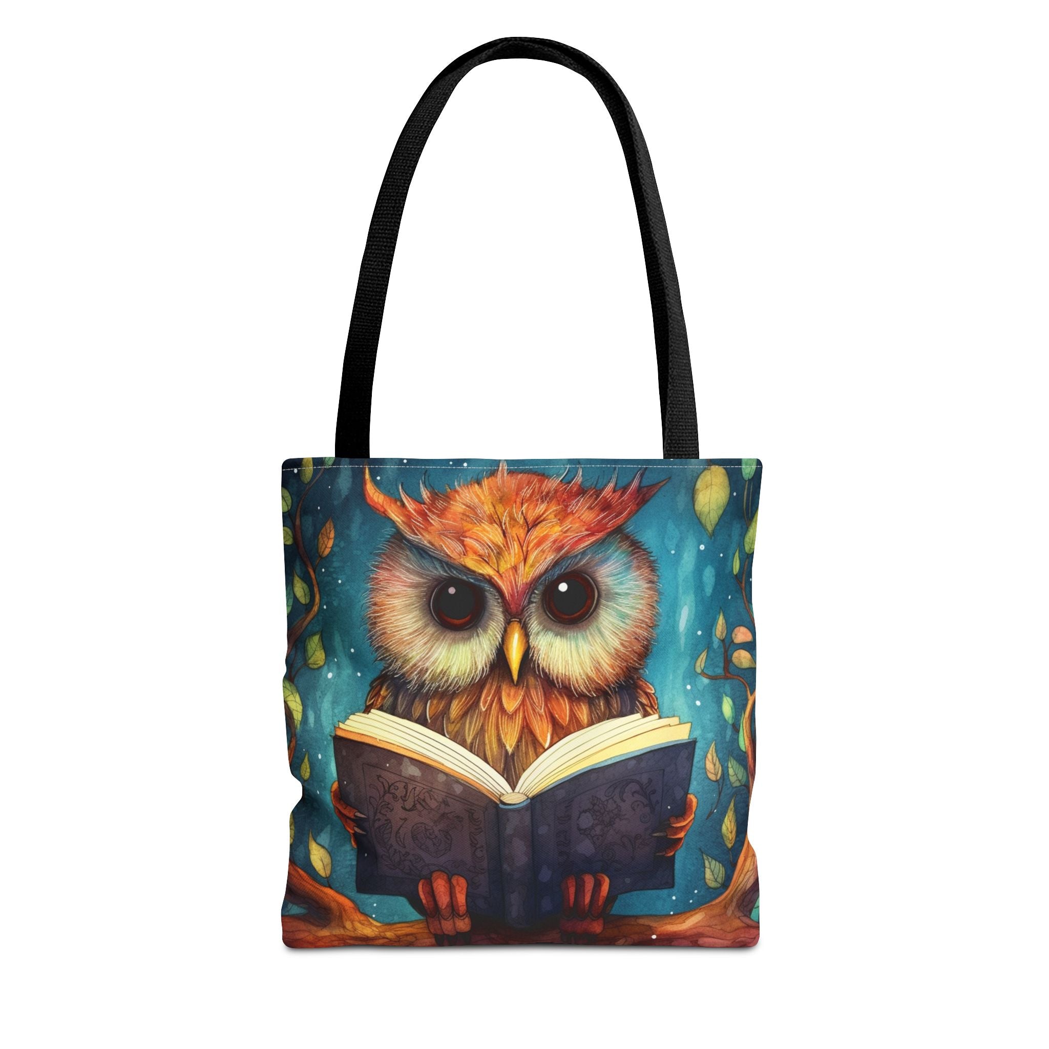 Charming Owl Reading Tote Bag - Eco-Friendly Canvas for Nature Lovers