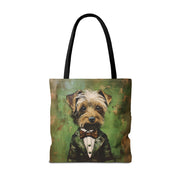 Yorkie Dapper Canvas Tote Bag – Stylish Eco-Friendly Dog Lover Gift