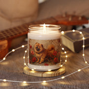 Chow Chow Candle – Artistic Pet Lover Gift with Floral Design