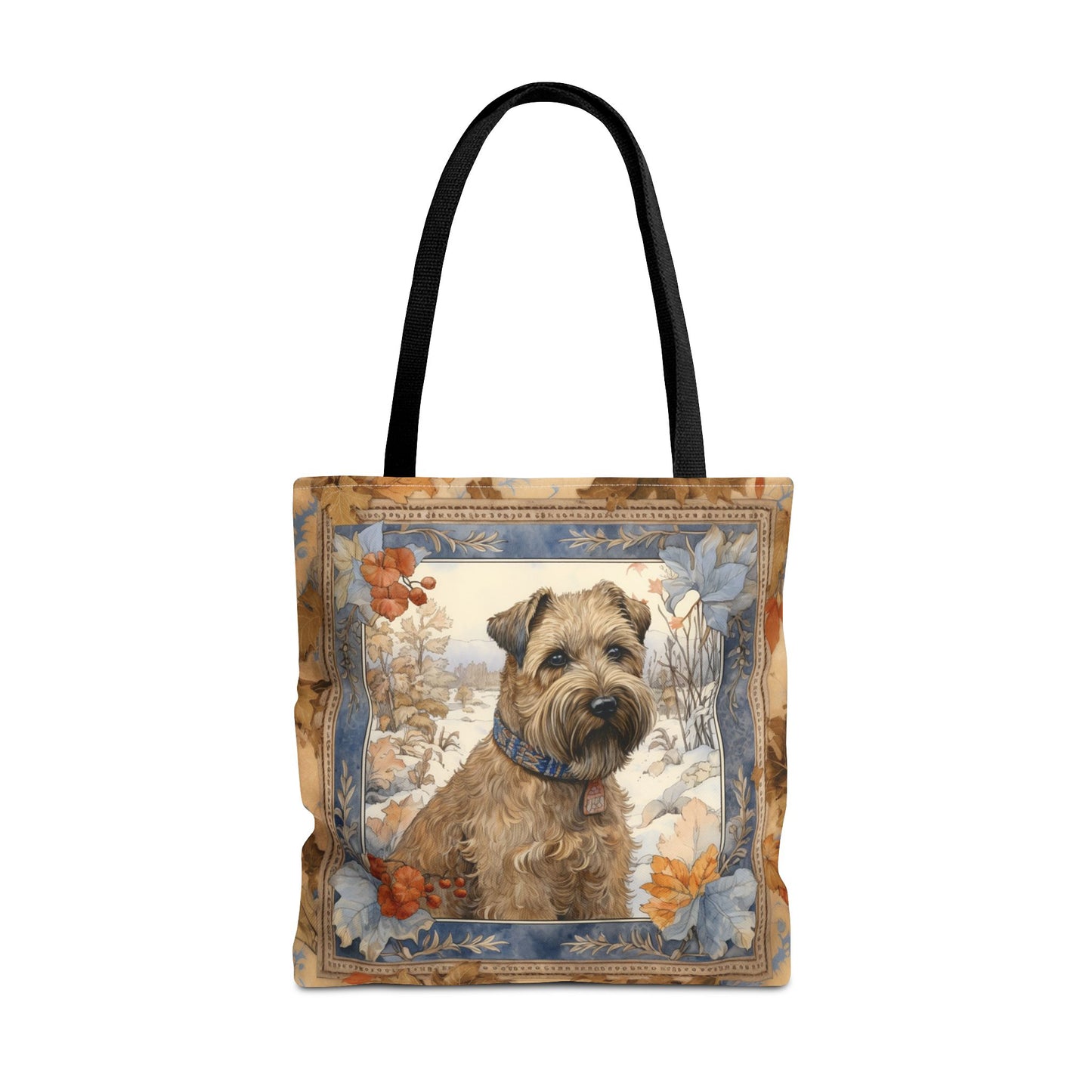 Wheaten Terrier Autumn Canvas Tote Bag, Eco-Friendly Dog Lover Gift