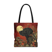 Moonlit Labrador Eco-Friendly Tote Bag - Floral Design, Dog Lover Gift