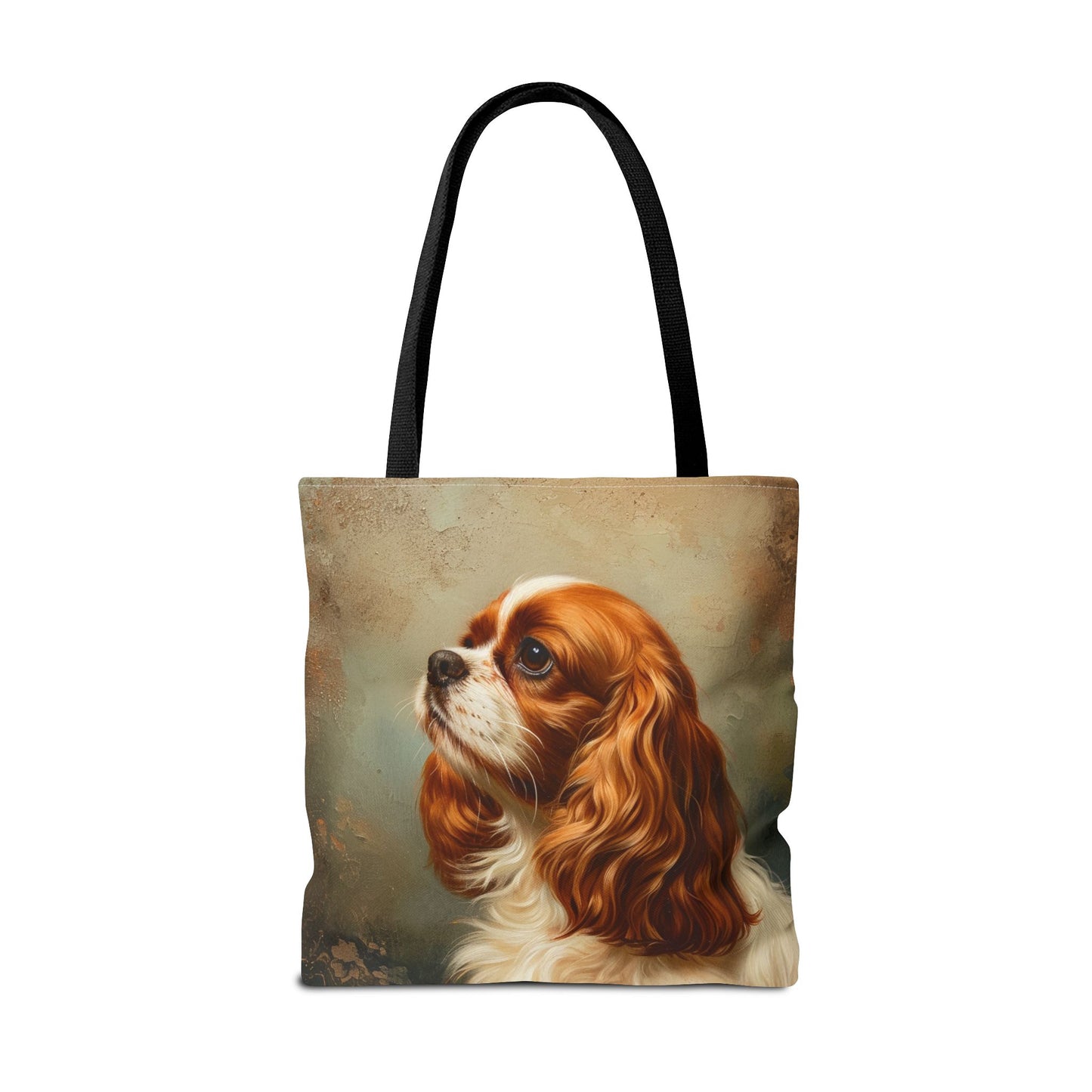 Cavalier King Charles Spaniel Artistic Canvas Tote Bag, Eco-Friendly Gift