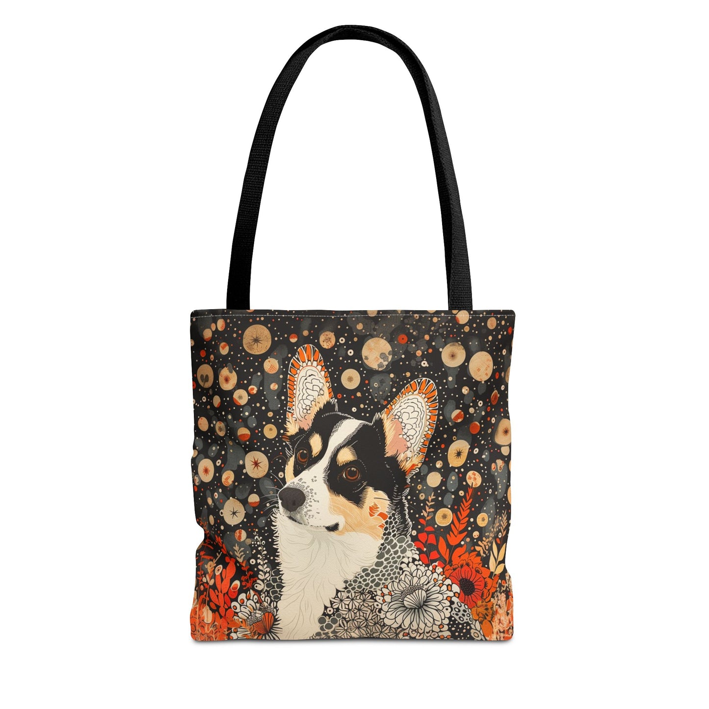 Cardigan Welsh Corgi Tote Bag - Celestial Floral Eco-Friendly Design