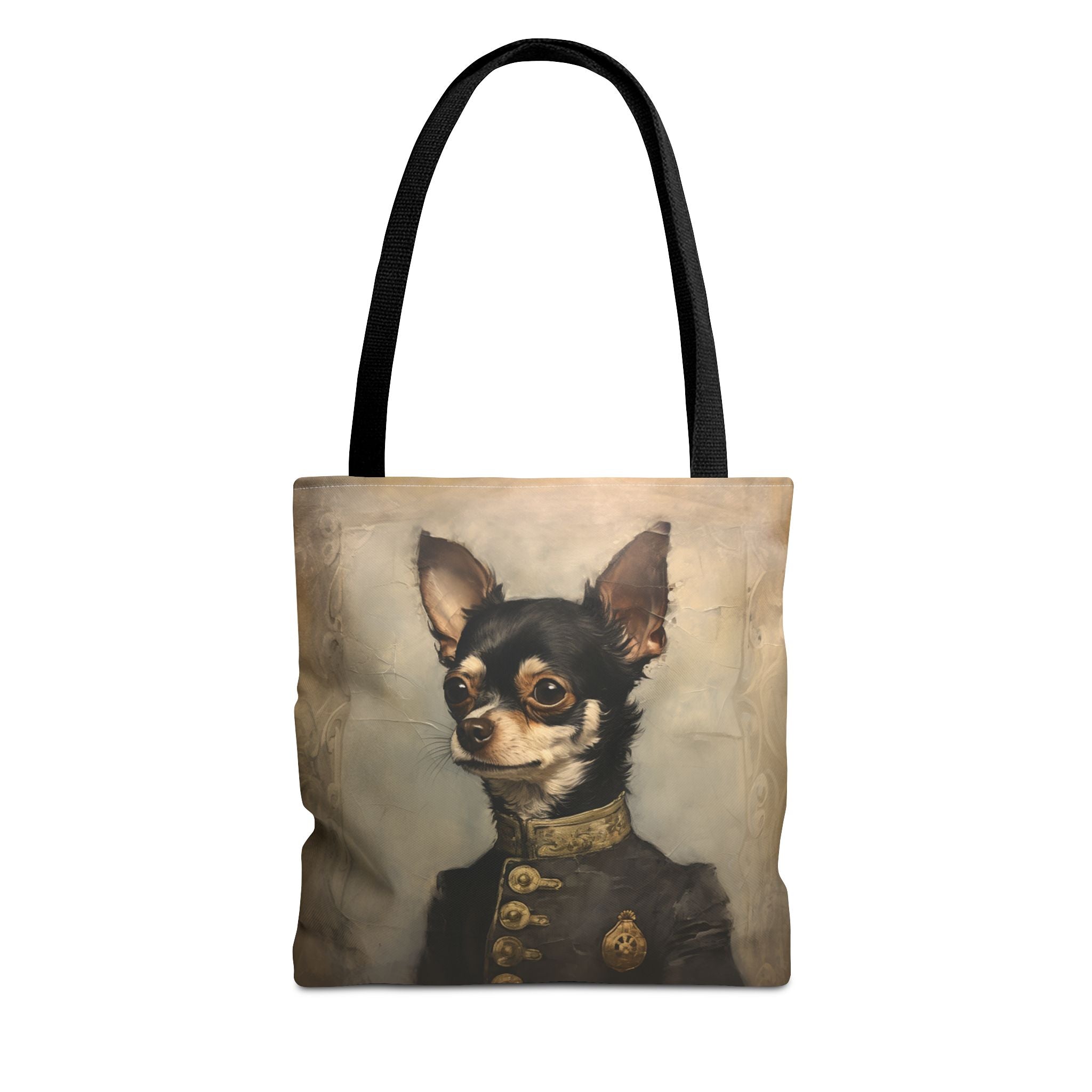 Regal Chihuahua Tote Bag, Artistic Canvas Eco-Friendly Pet Lover's Carryall