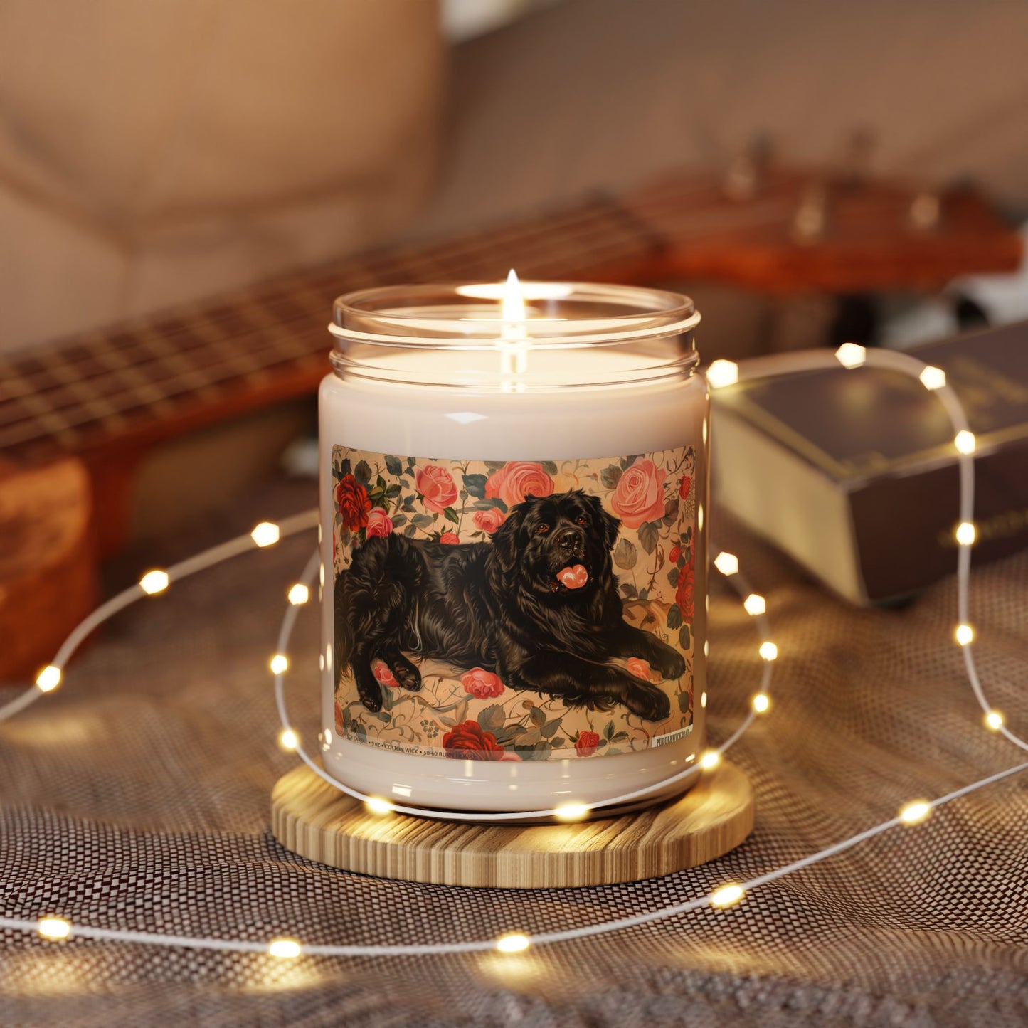 Newfoundland Dog Vintage Candle – Pet Lover Gift & Memorial Keepsake