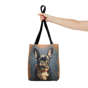 French Bulldog Canvas Tote Bag - Chic Artistic Design for Dog Enthusiasts