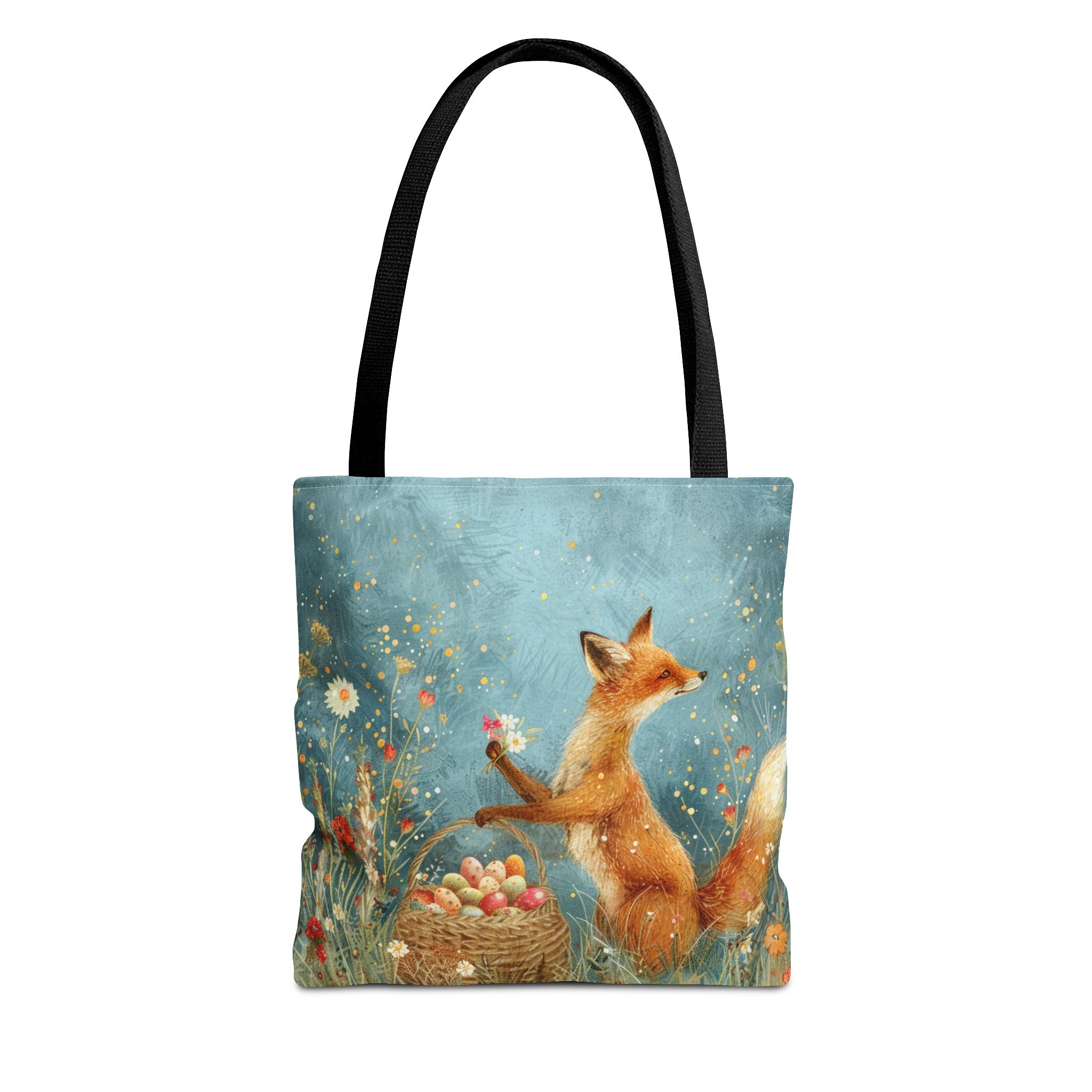 Whimsical Fox Easter Tote Bag, Nature-Inspired Canvas Gift