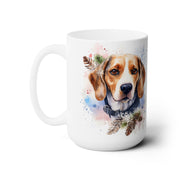 Beagle Lover's Winter Mug – Watercolor Dog Gift for Coffee Lovers