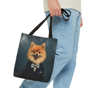 Pompous Pomeranian Tote Bag, Eco-Friendly Canvas for Pet Lovers