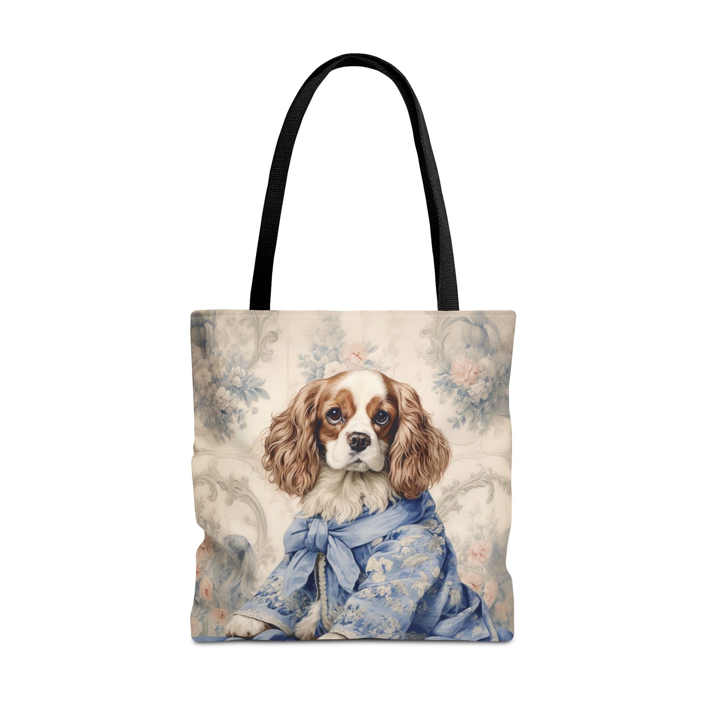 Regal Cavalier King Charles Spaniel Tote Bag - Elegant Canvas for Dog Lovers