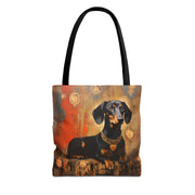 Dachshund Elegance Tote Bag, Artistic Pet Lover’s Gift Canvas