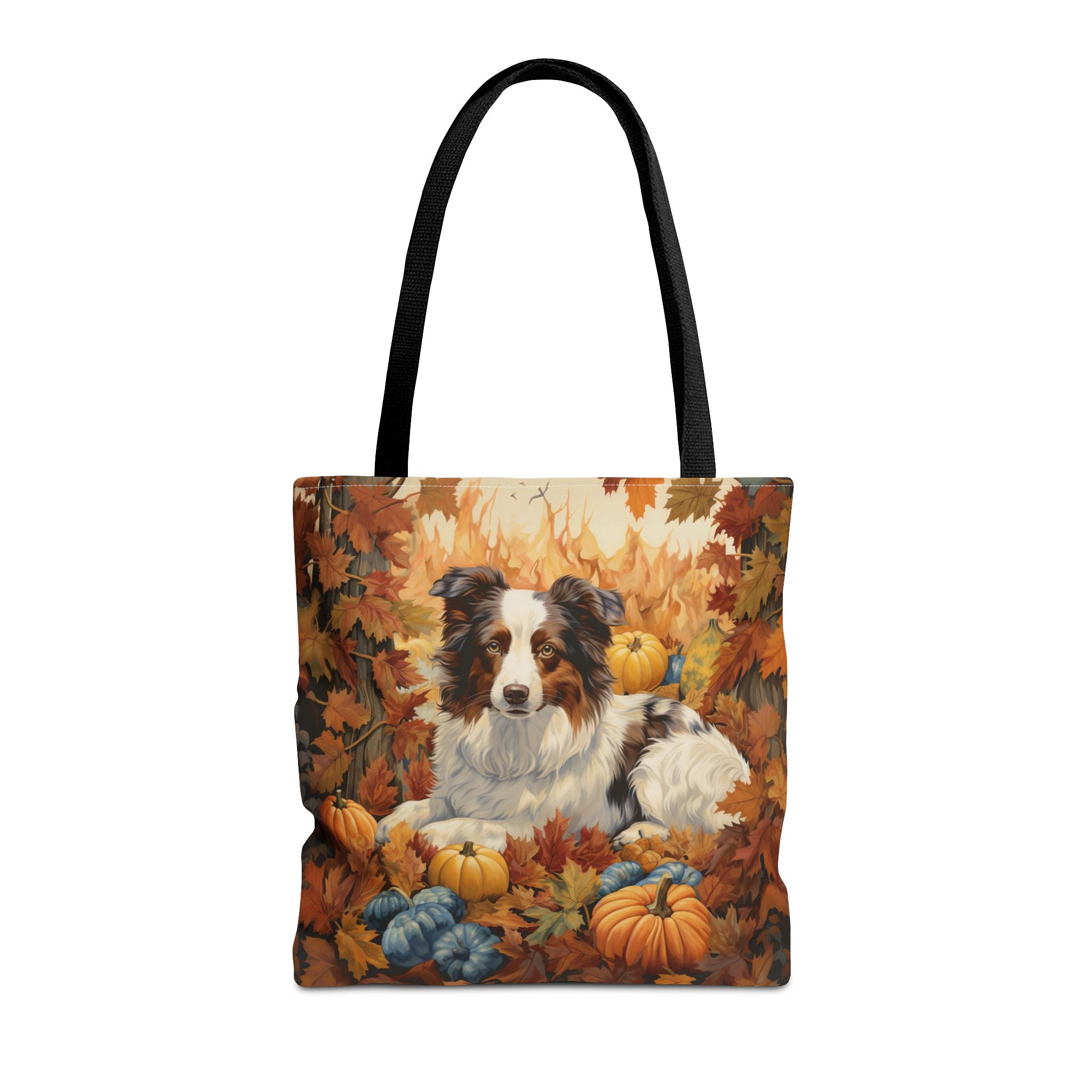 Australian Shepherd Autumn Harvest Tote Bag, Eco-Friendly Thanksgiving Gift - Darwin & Rose