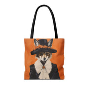 Dapper Fox Canvas Tote Bag - Bold Orange Design for Eco-Friendly Shoppers