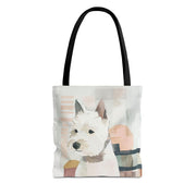 Westie Love Tote Bag - Stylish Canvas Shopping Bag for Pet Enthusiasts