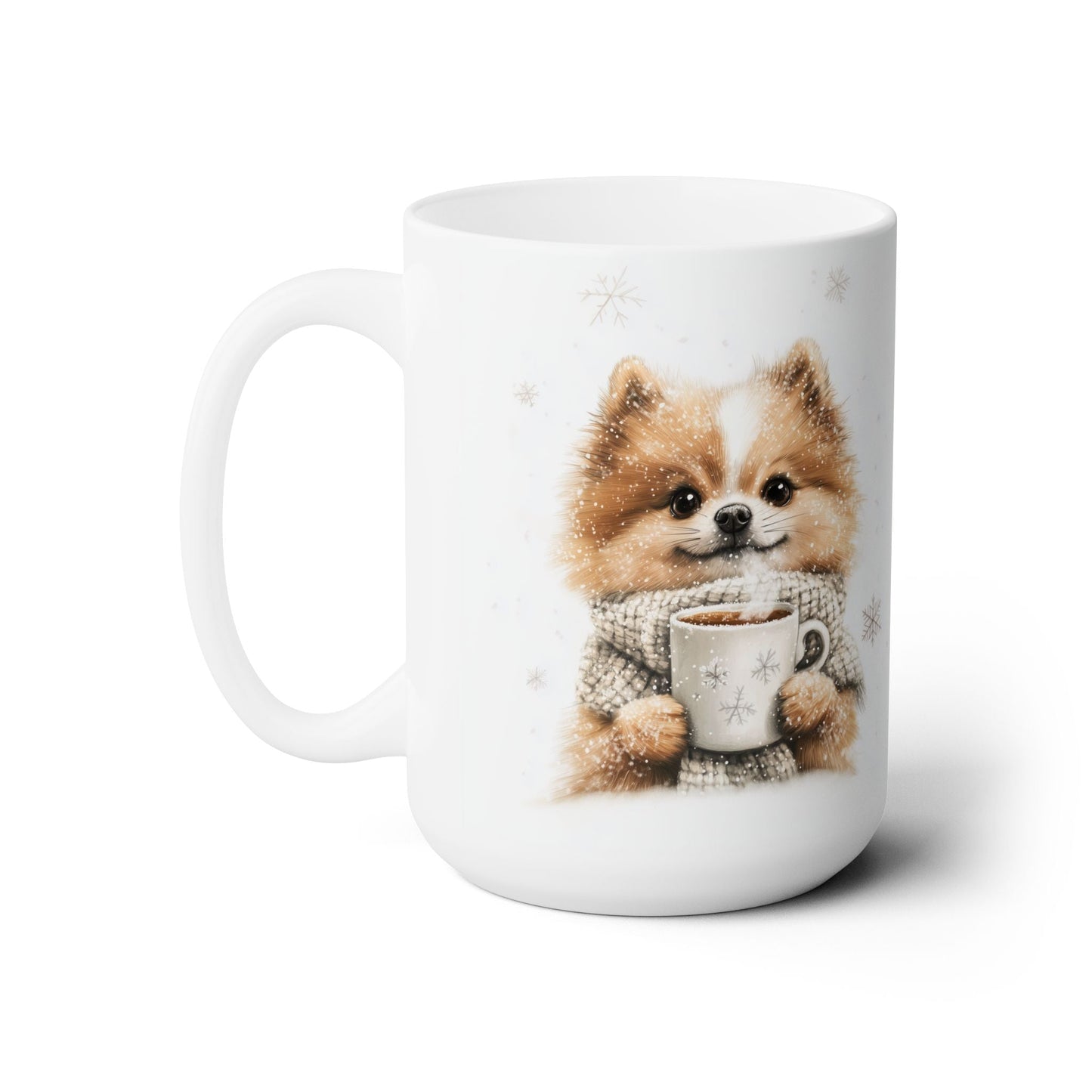 Pomeranian Winter Charm Mug – Cozy Dog Lover Gift for Holidays