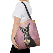 Chic Chihuahua Canvas Tote Bag – Elegant Dog Lover’s Accessory