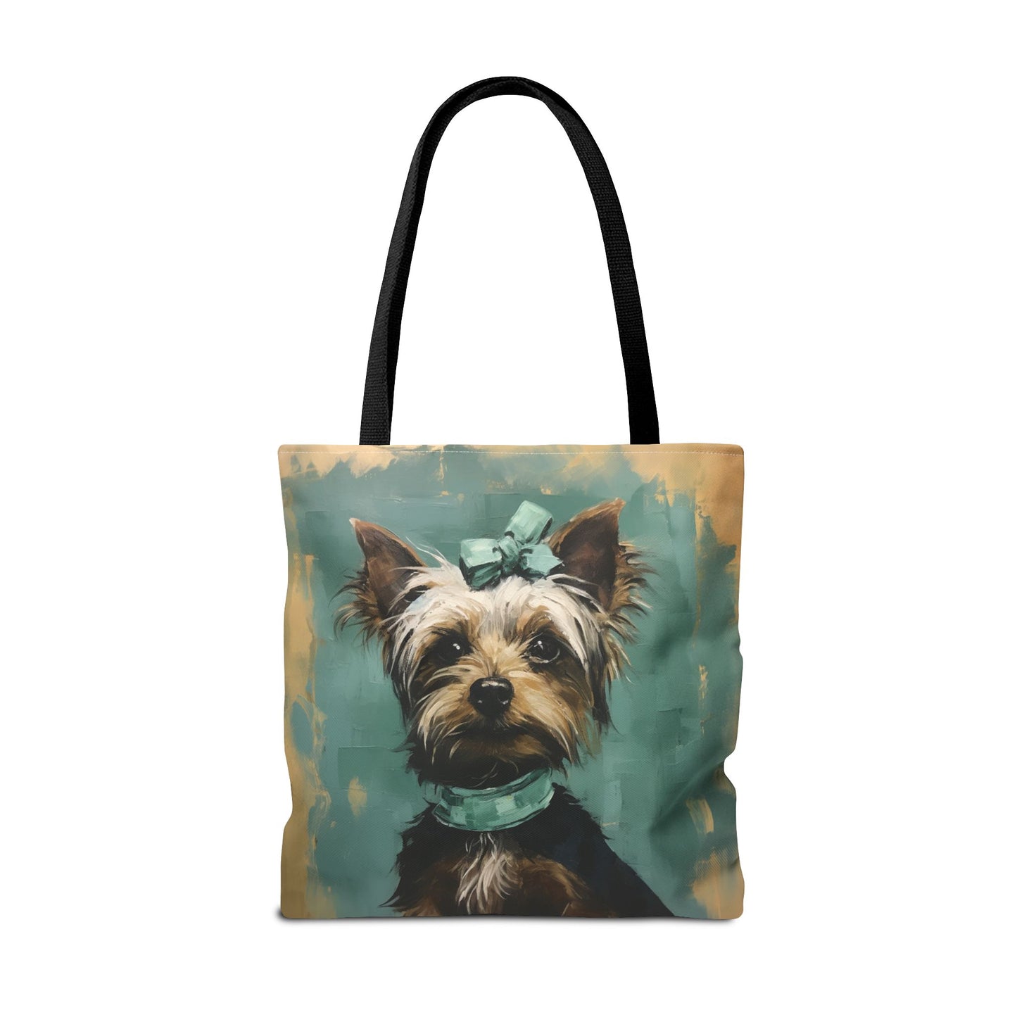 Chic Yorkie Portrait Canvas Tote Bag – Perfect for Dog Lovers