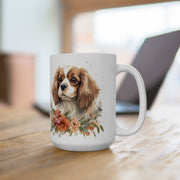 Cavalier King Charles Spaniel Mug – Floral Dog Lover Gift