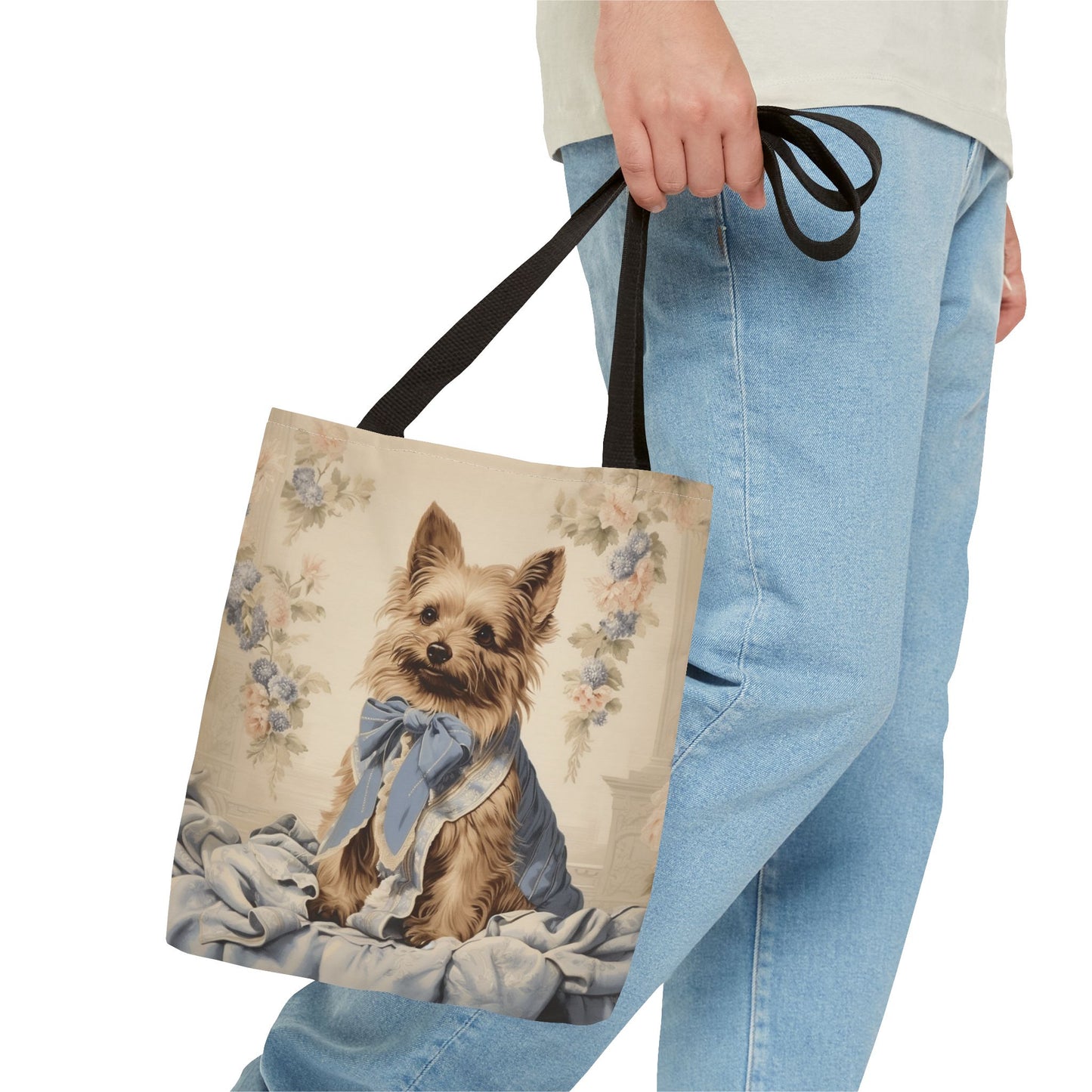 Yorkshire Terrier Tote Bag – Charming Floral Chic Canvas Companion