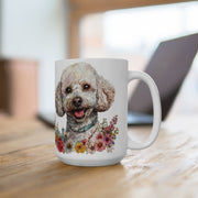 Charming Poodle Floral Mug – Perfect for Dog Moms & Pet Lovers