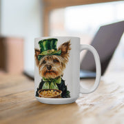 Yorkie Leprechaun St. Patrick's Day Mug – Cute Yorkshire Terrier Coffee Cup Gift