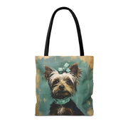 Chic Yorkie Portrait Canvas Tote Bag – Perfect for Dog Lovers