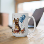 Yorkie Birthday Celebration Coffee Mug – Perfect Gift for Dog Lovers