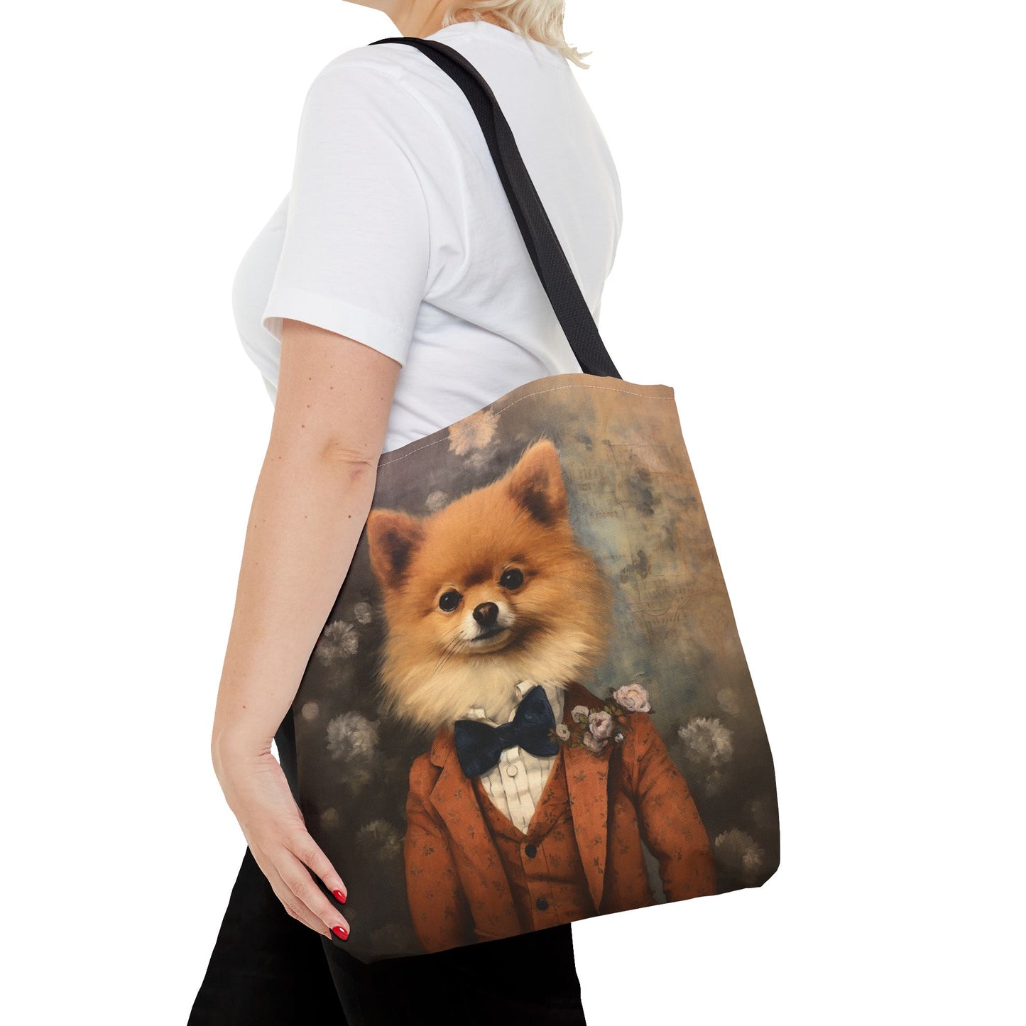 Pomeranian Portrait Canvas Tote Bag, Chic Gift for Dog Lovers