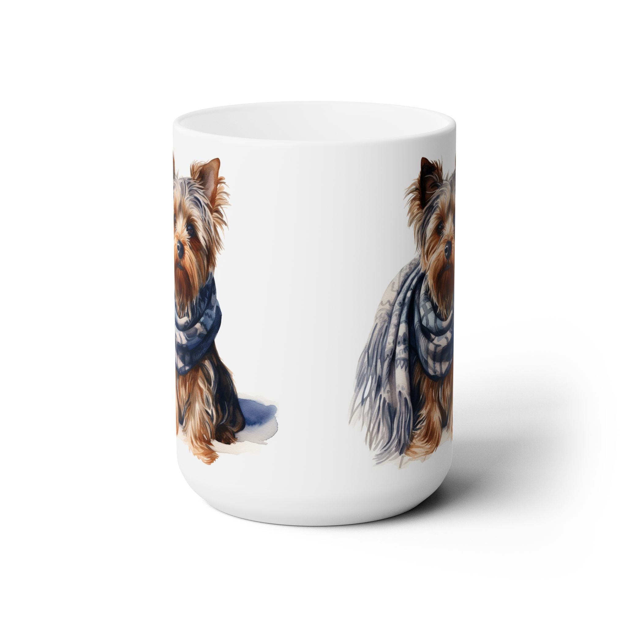 Yorkshire Terrier Coffee Mug - Cute Yorkie Gift with Cozy Scarf Design