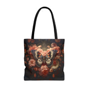 Butterfly Elegance Floral Tote Bag, Eco-Friendly Carry-All for Nature Lovers