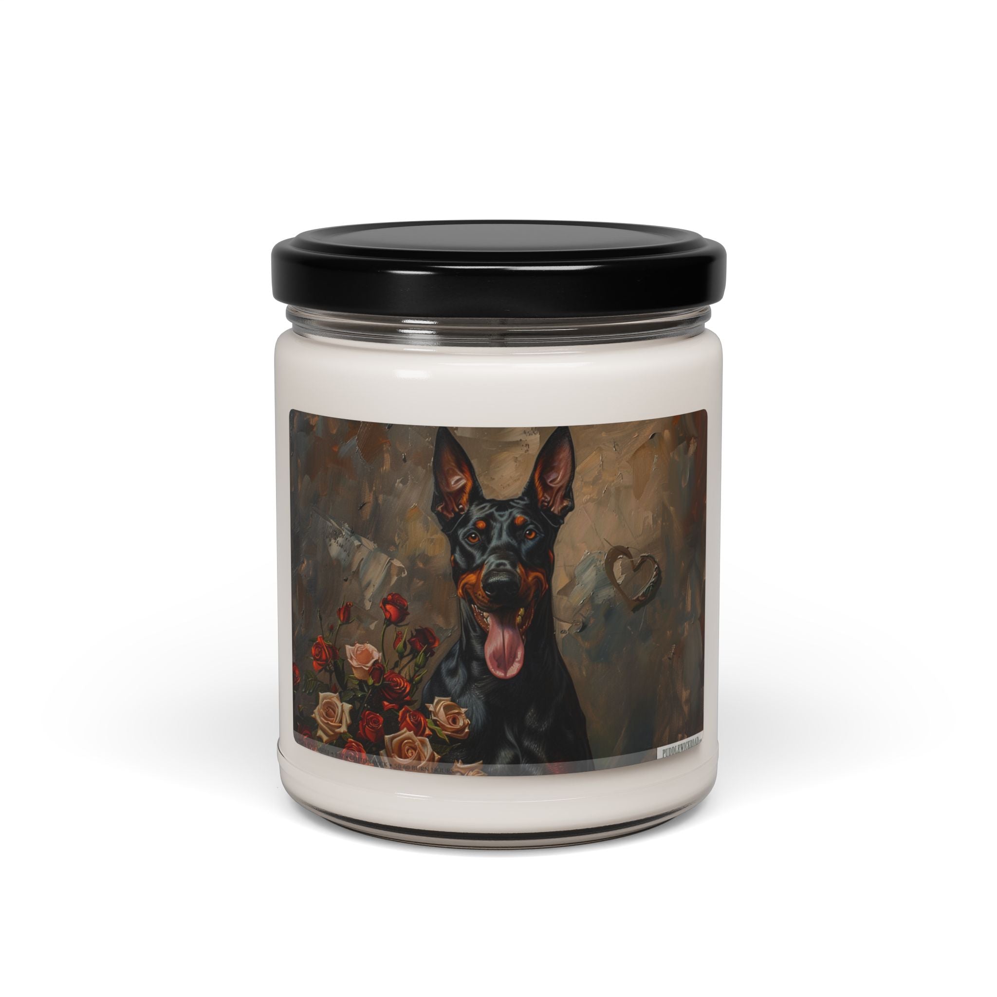 Loyal Doberman Candle – Memorial & Gift with Vintage Charm