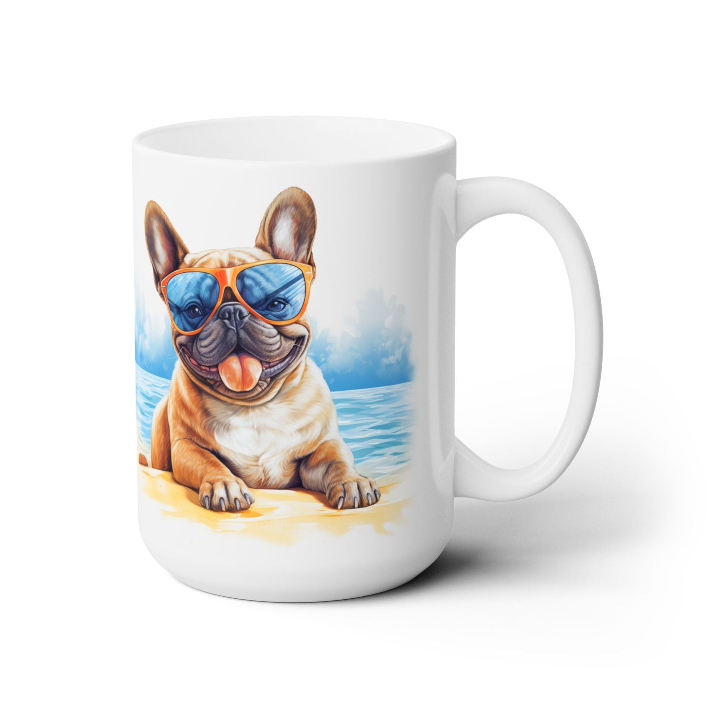 Frenchie Beach Vibes Mug - Fun Summer Dog Lover Gift