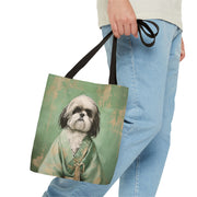 Elegant Shih Tzu Kimono Canvas Tote Bag – Stylish and Eco-Friendly Gift