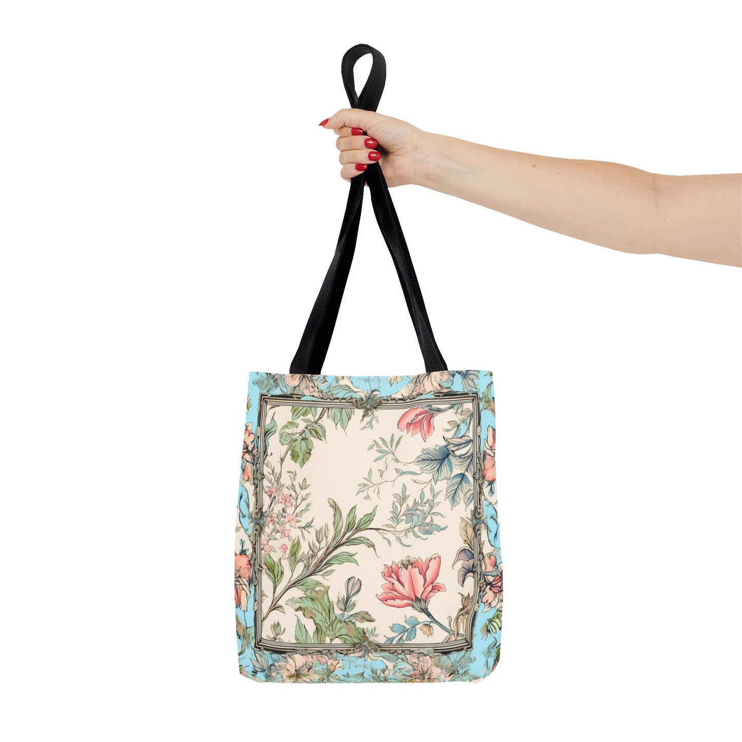 Elegant Floral Garden Tote Bag, Vintage-Inspired Eco-Friendly Carryall