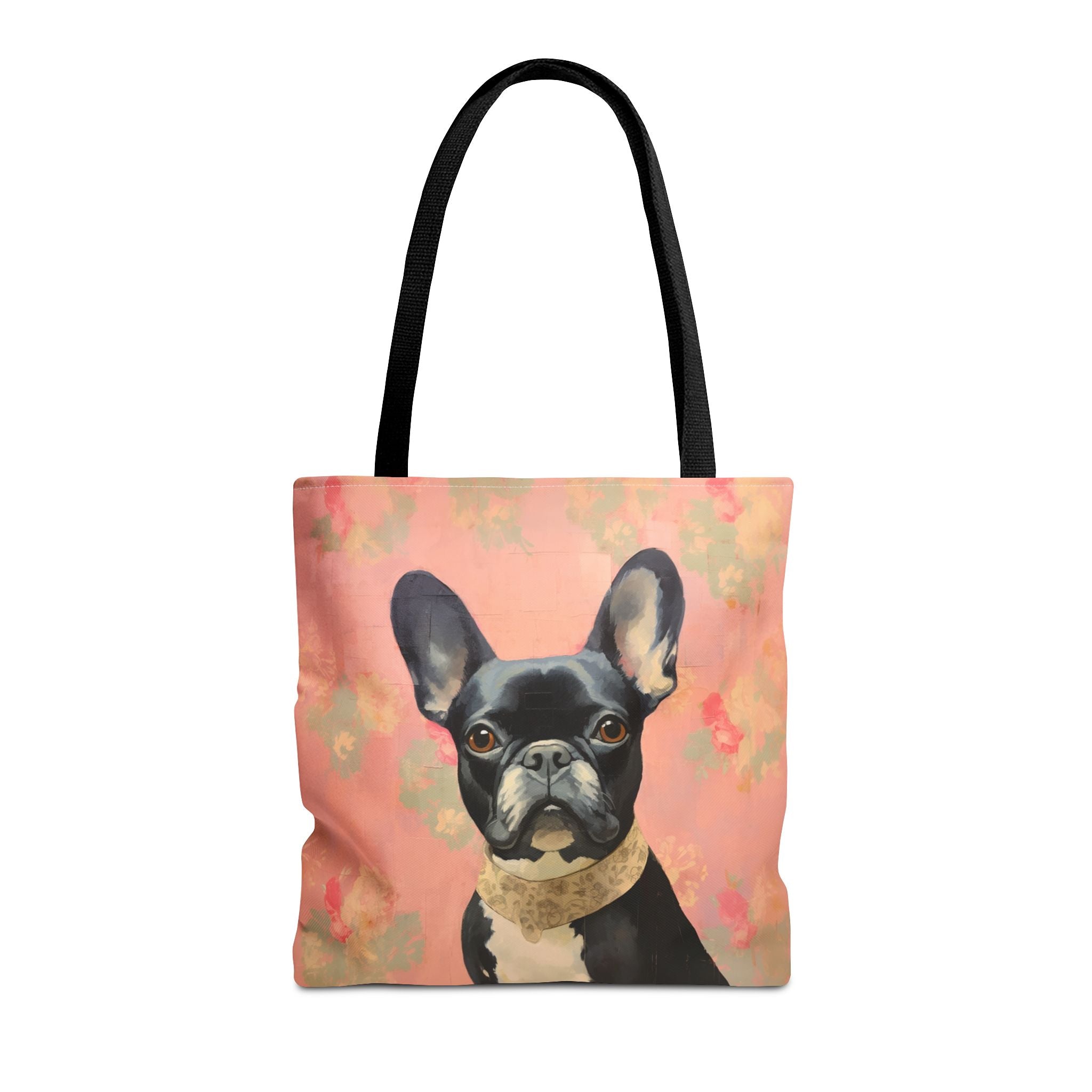 French Bulldog Floral Canvas Tote Bag - Stylish & Eco-Friendly Gift