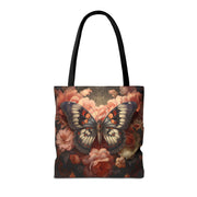 Butterfly Elegance Floral Tote Bag - Eco-Friendly Canvas Shopping Companion