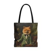 Regal Pomeranian Tote Bag, Eco-Friendly Canvas Art Shopper