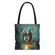 French Bulldog Commander Canvas Tote Bag – Stylish, Eco-Friendly Gift