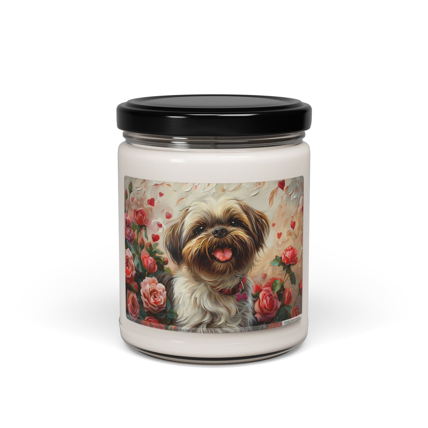 Shih Tzu Rose Garden Candle – Pet Lover Gift for Any Occasion