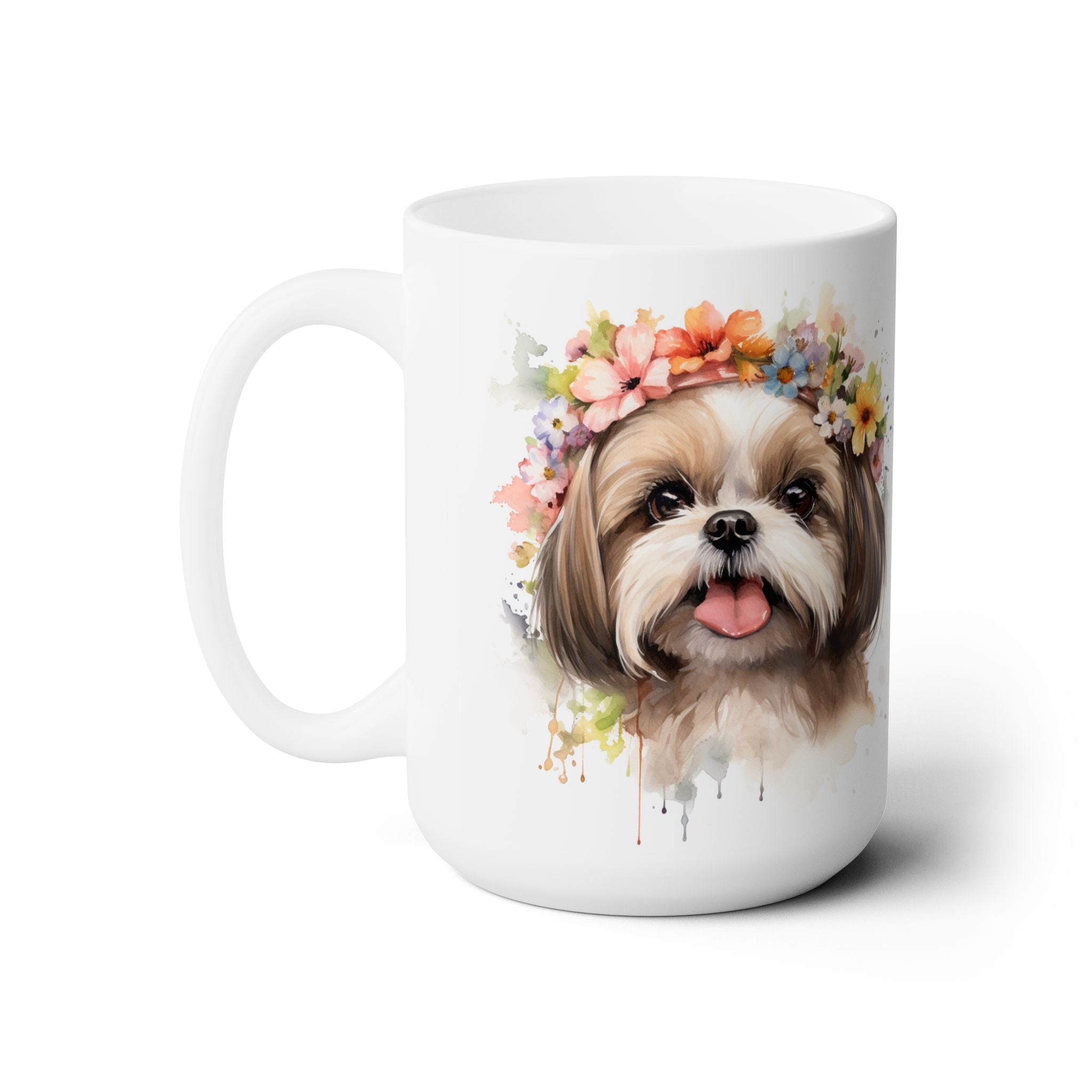 Shih Tzu Floral Coffee Mug – Perfect Gift for Dog Lovers