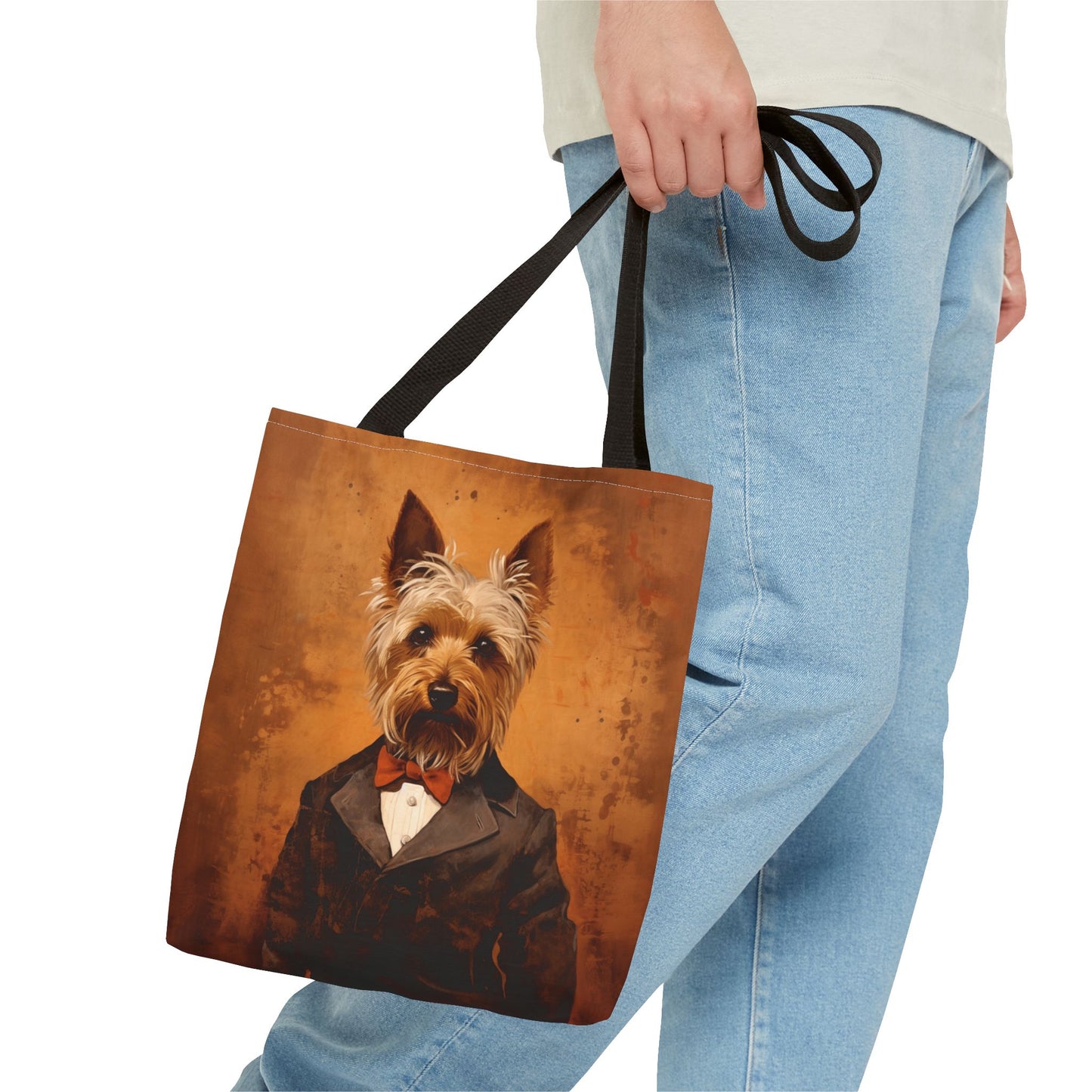 Yorkie Gentleman Tote Bag - Elegant and Eco-Friendly for Dog Lovers