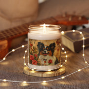 Papillon Dog Candle – Vintage Art Soy Candle for Pet Lovers